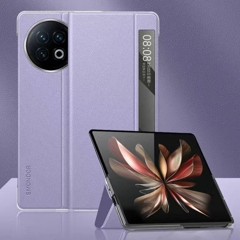 适用于vivo xfold2手机壳真皮壳膜一体保护套x fold2铰链全包皮套