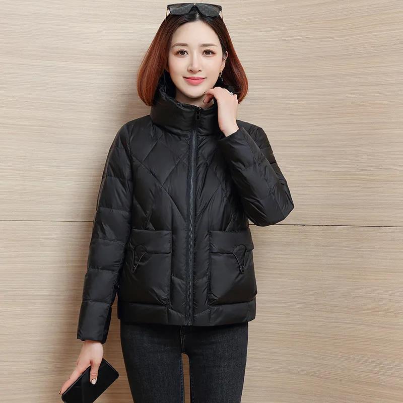 秋冬羽绒服小个子冬季加厚羽绒服女韩版修身显瘦大口袋羽绒