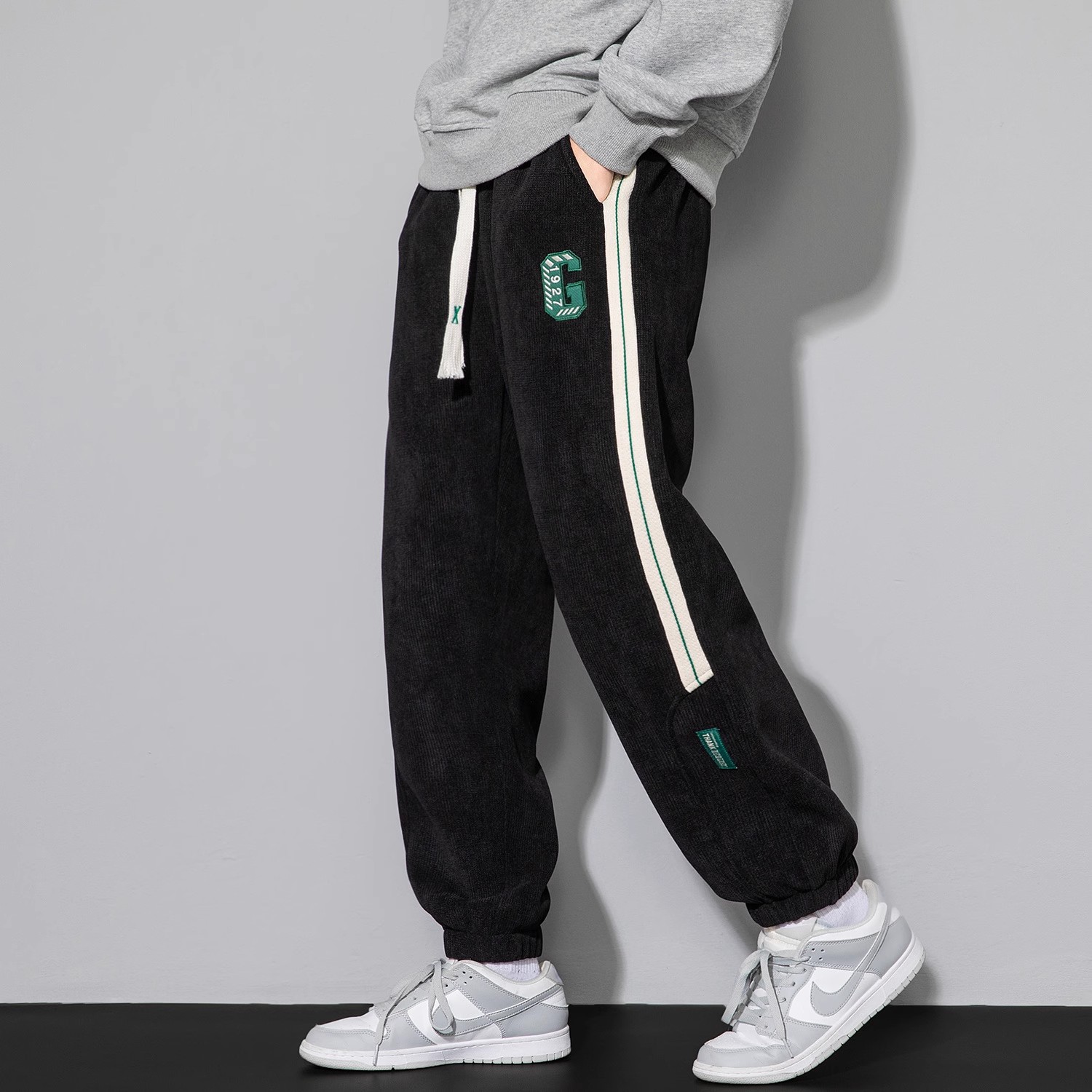 迈特优裤子男春秋款男裤2024新款美式潮牌休闲青少年工装运动卫裤