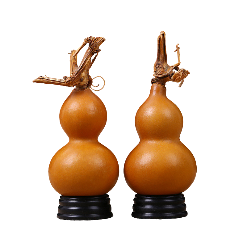 天然小葫芦文玩精品铁包金把玩小葫芦形状周正配置细腻厚实龙头粗