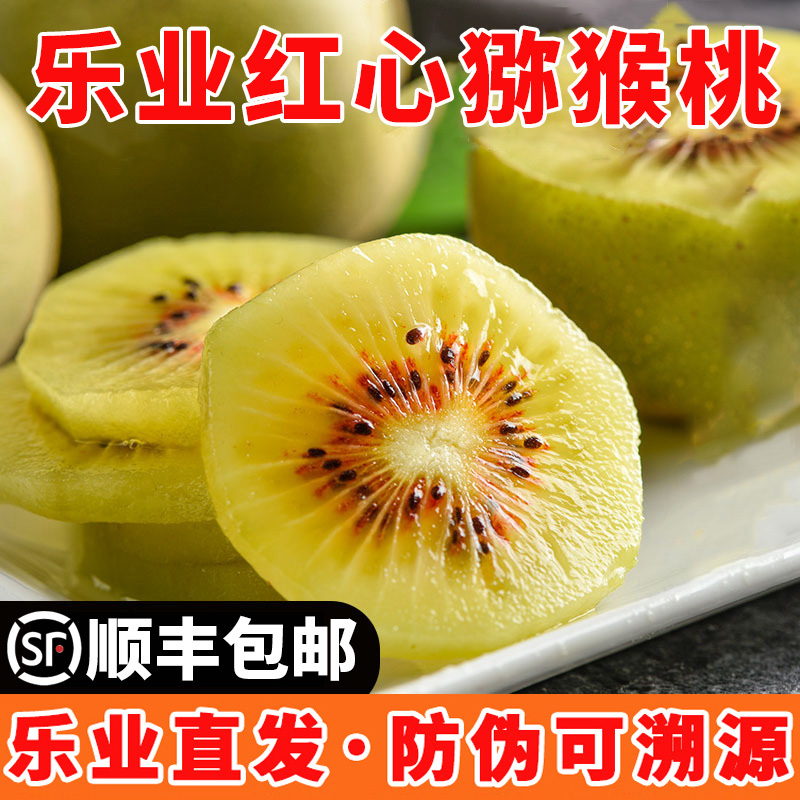 【红心猕猴桃】百色乐业绿色有机双认证纯甜无酸新鲜水果1.8-4.5斤