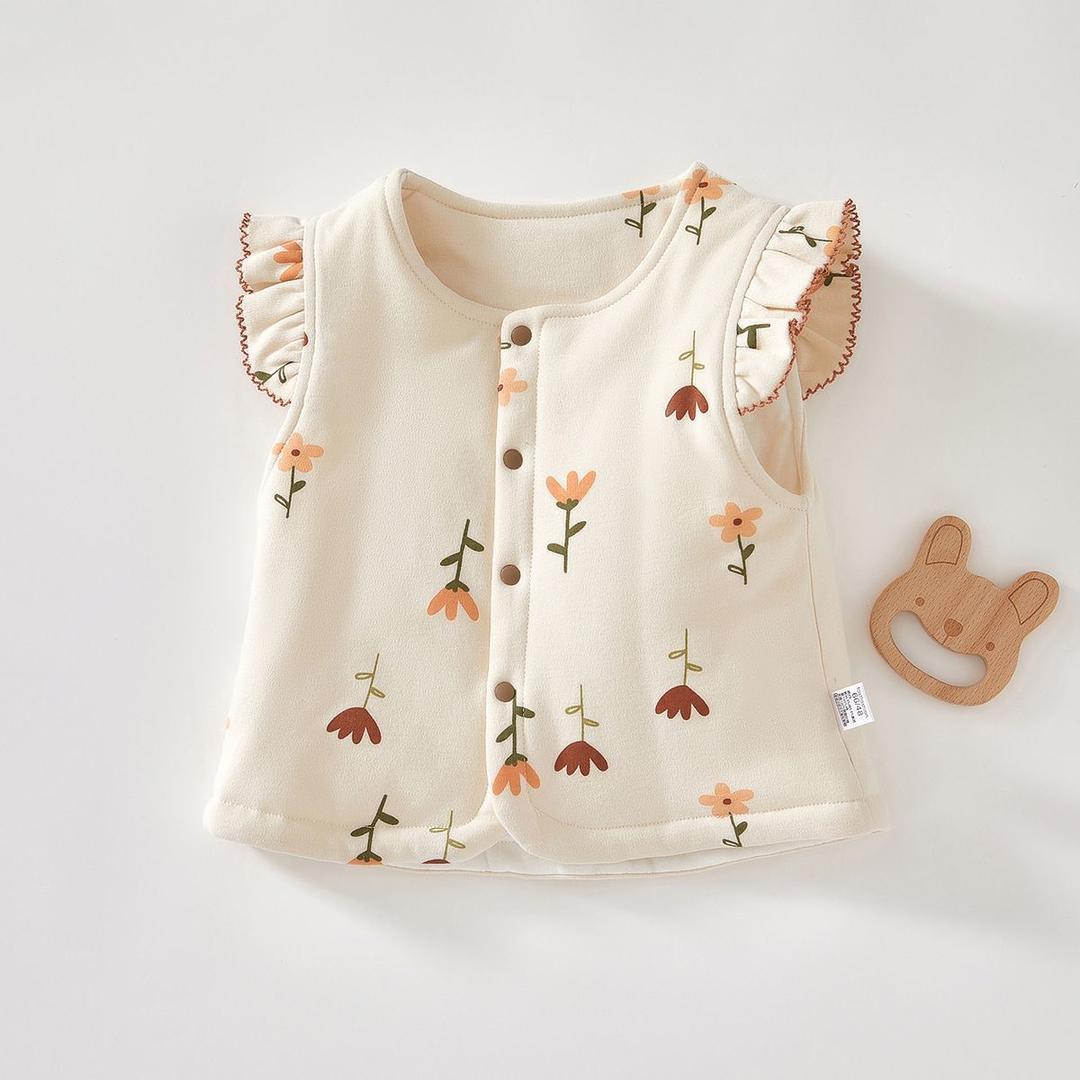 婴儿马甲秋季加厚夹棉0到3个月新款婴幼儿马甲冬季宝宝宝宝棉马甲