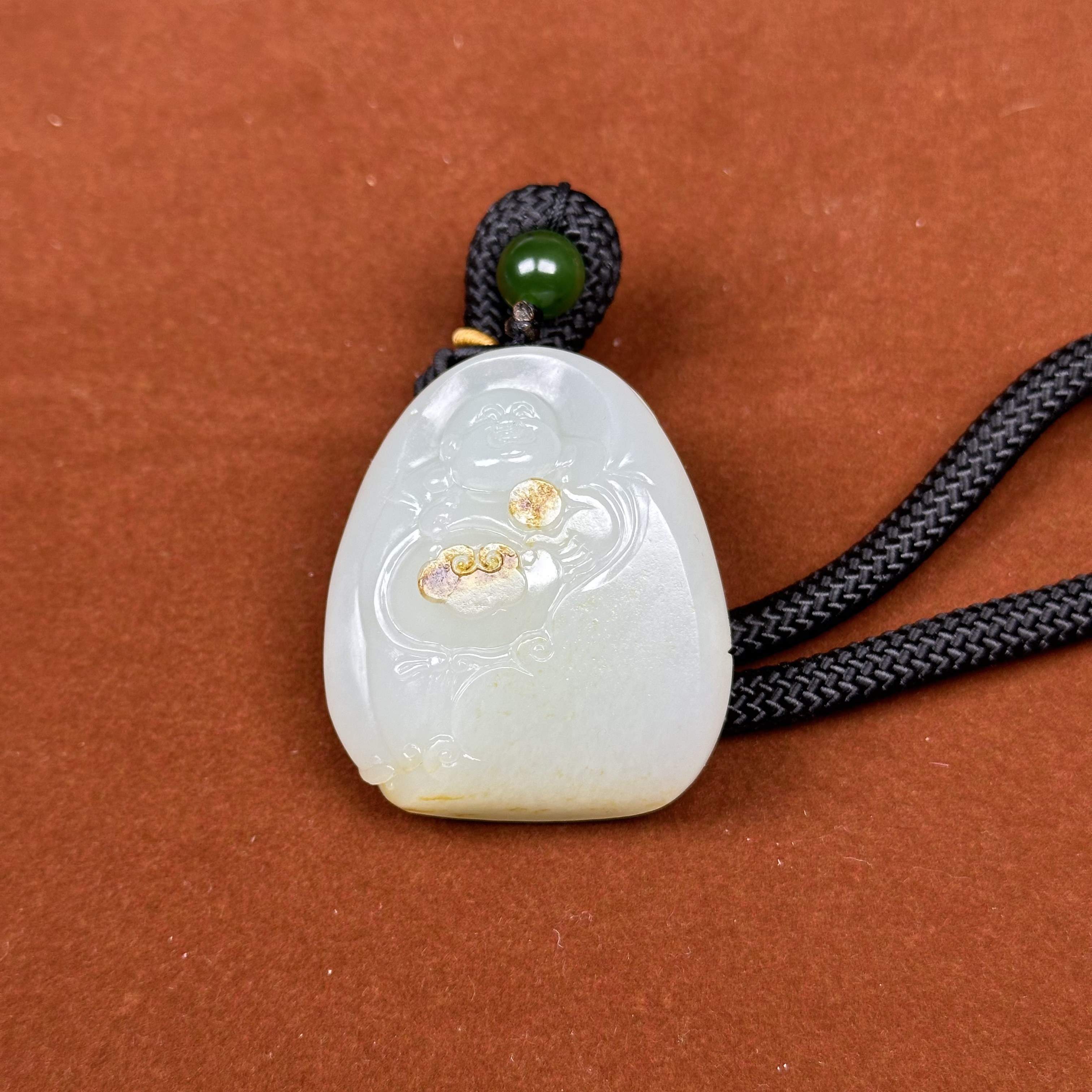 新疆和田玉子料弥勒佛