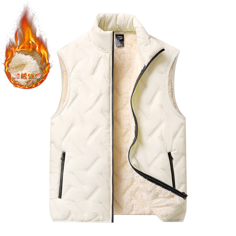  马甲男秋冬季加绒男装立领保暖外套大码男士百搭马夹背心潮坎肩