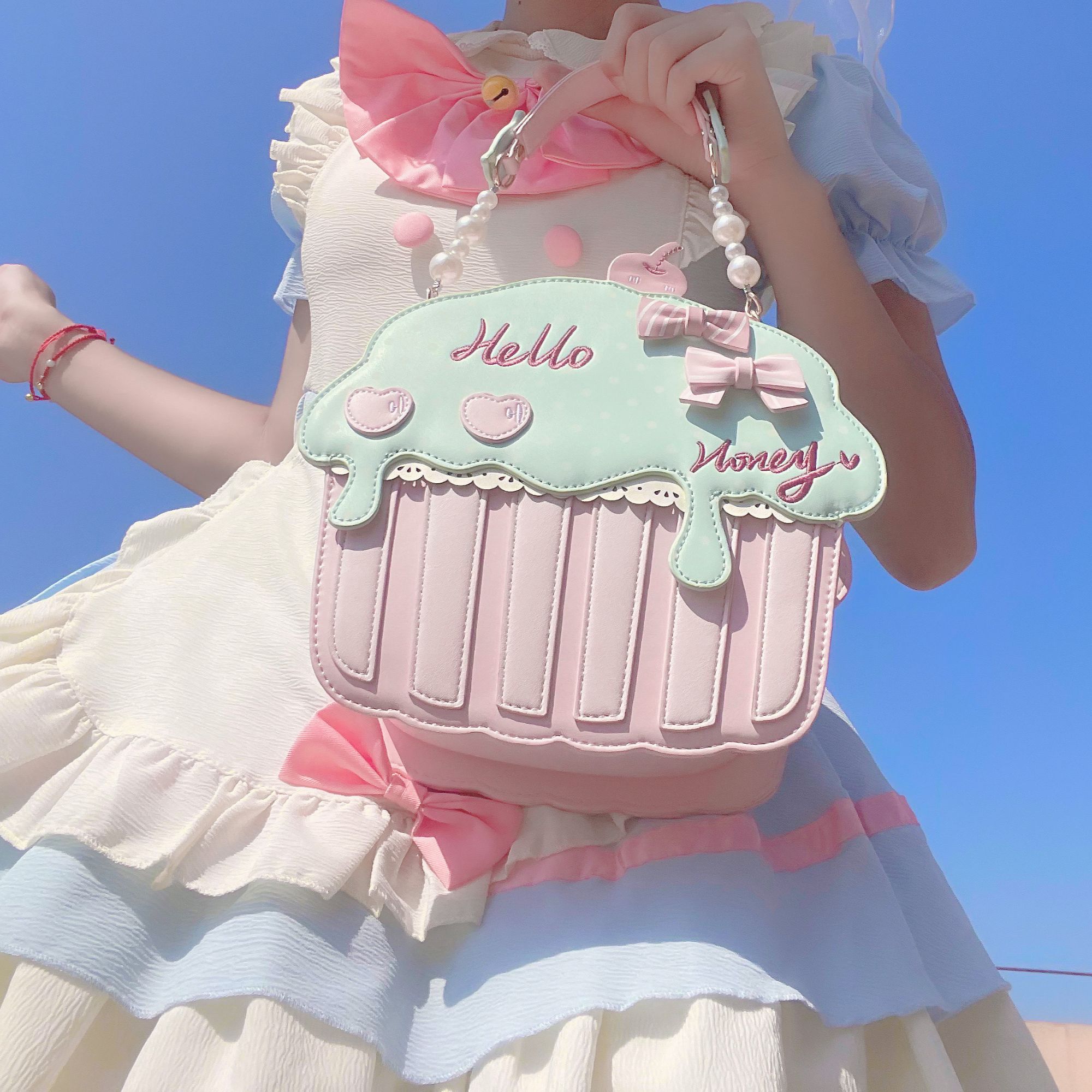 奶茶熊*原创夏日甜心新色甜美lolita包包蛋糕包