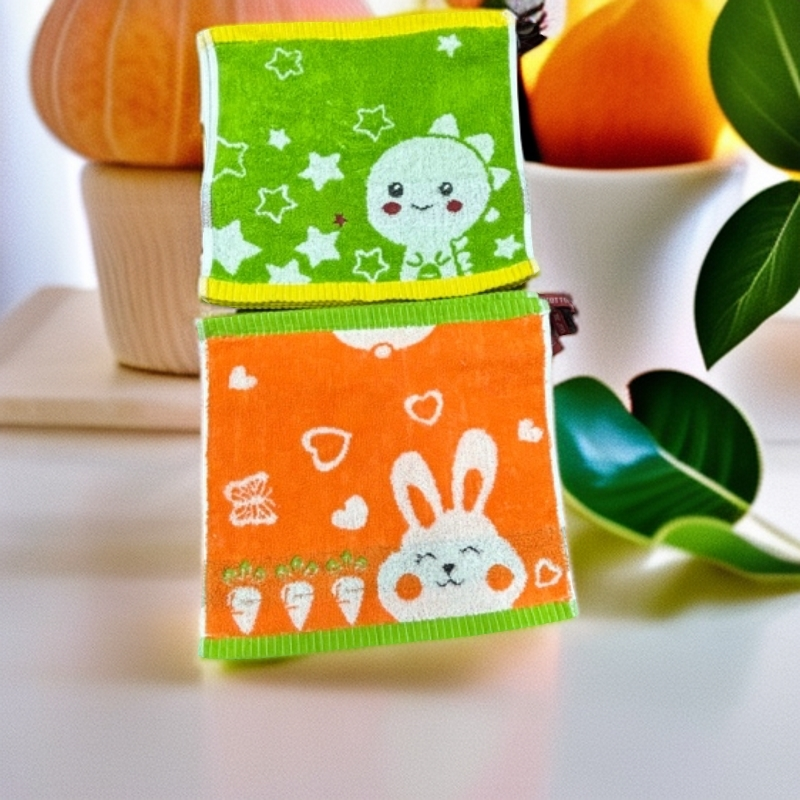 5条装纯棉精品小方巾儿童擦脸擦手巾高品质手帕巾柔软亲肤耐用