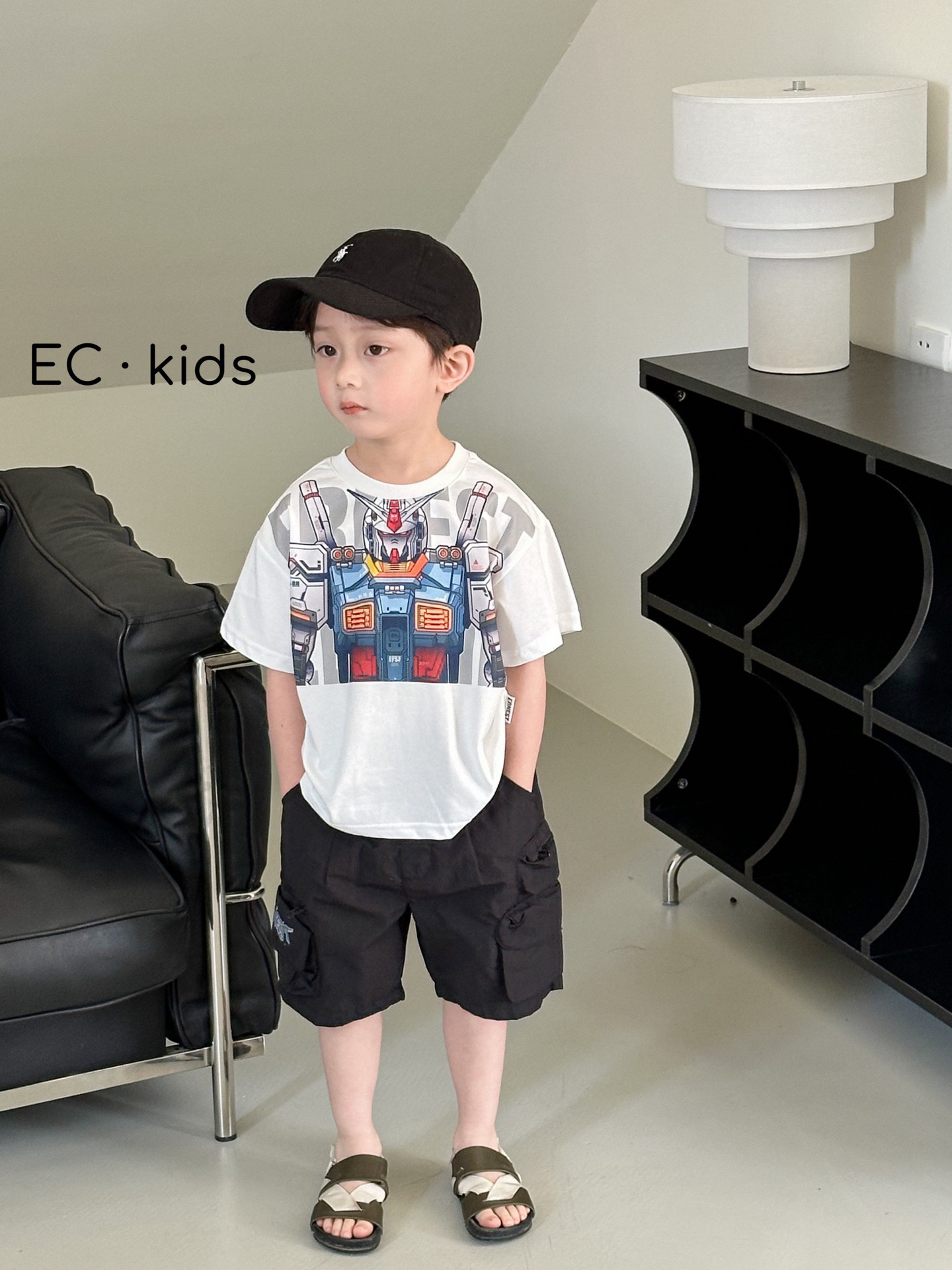 Ec小童动漫人物T恤