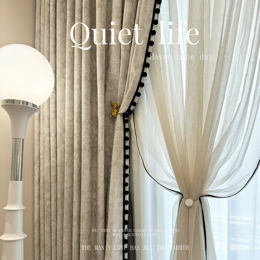 法式复古古典浪漫唐顿庄园雪尼尔窗帘客厅全遮光家居卧室窗帘客厅