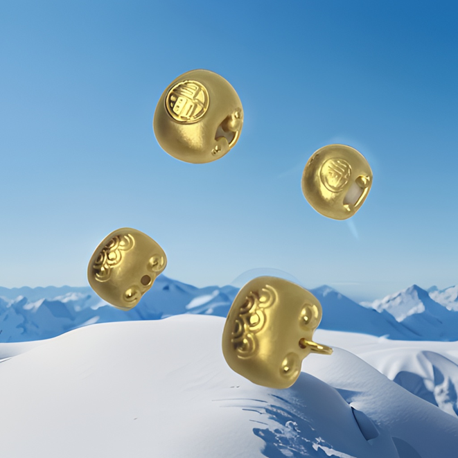 足金古法胖福纯黄金吊坠（多样性发货发其一）  赠绳子双面金色素款