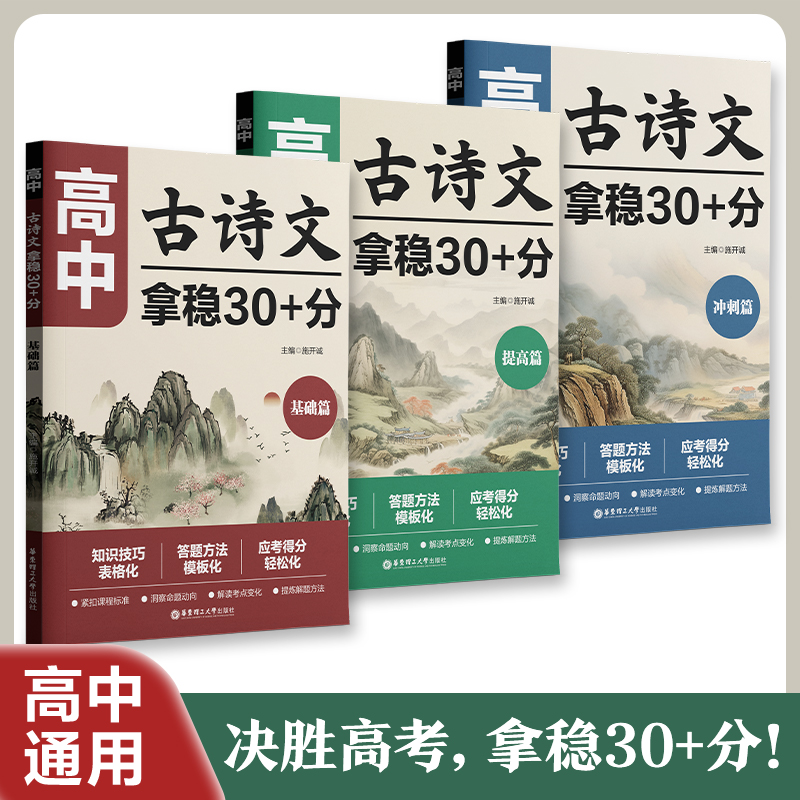 高中古诗文拿稳30+分基础篇+提高篇冲刺篇高中语文知识专项练习  