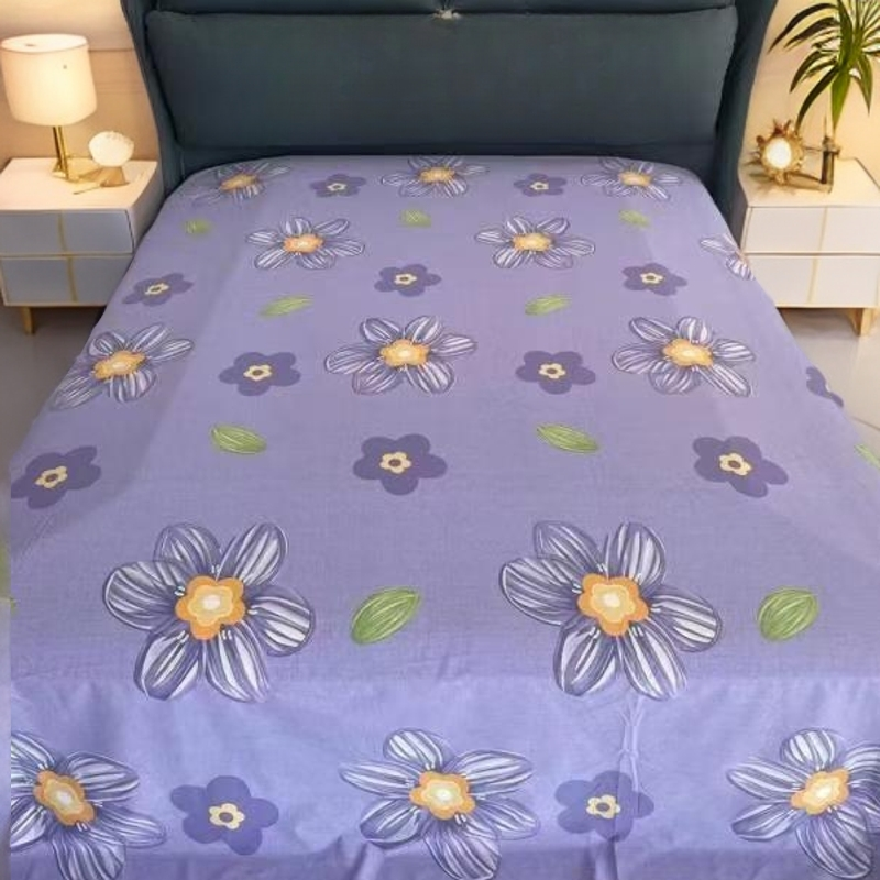 秋冬款加厚100%棉（全棉磨毛）澳绒布料，柔软厚实  紫色花语