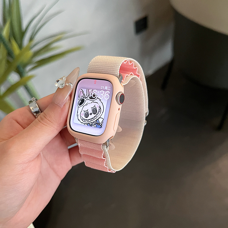 表带哥适用iwatch表带s8新款7高级感6高山可爱5尼龙4回环3苹果S9