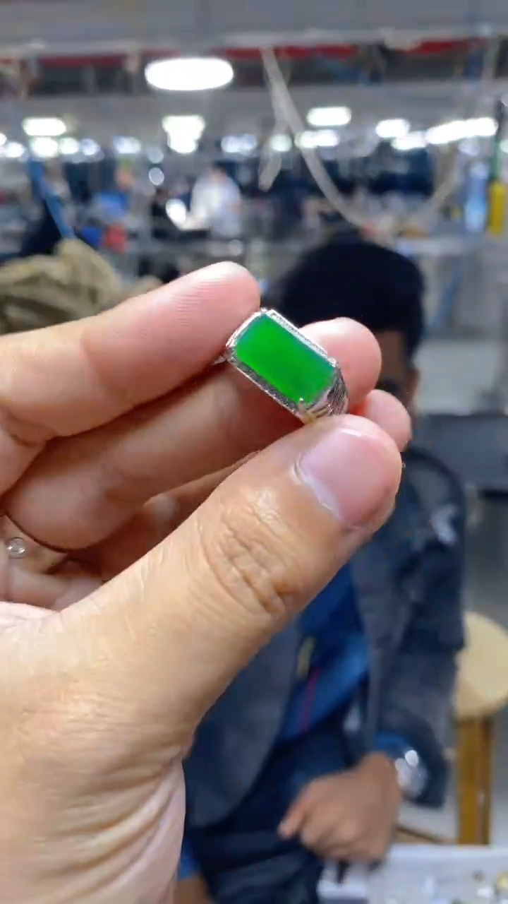 【闪购商品】定制翡翠银S925镶嵌现场收货不退不换多样性发/99427