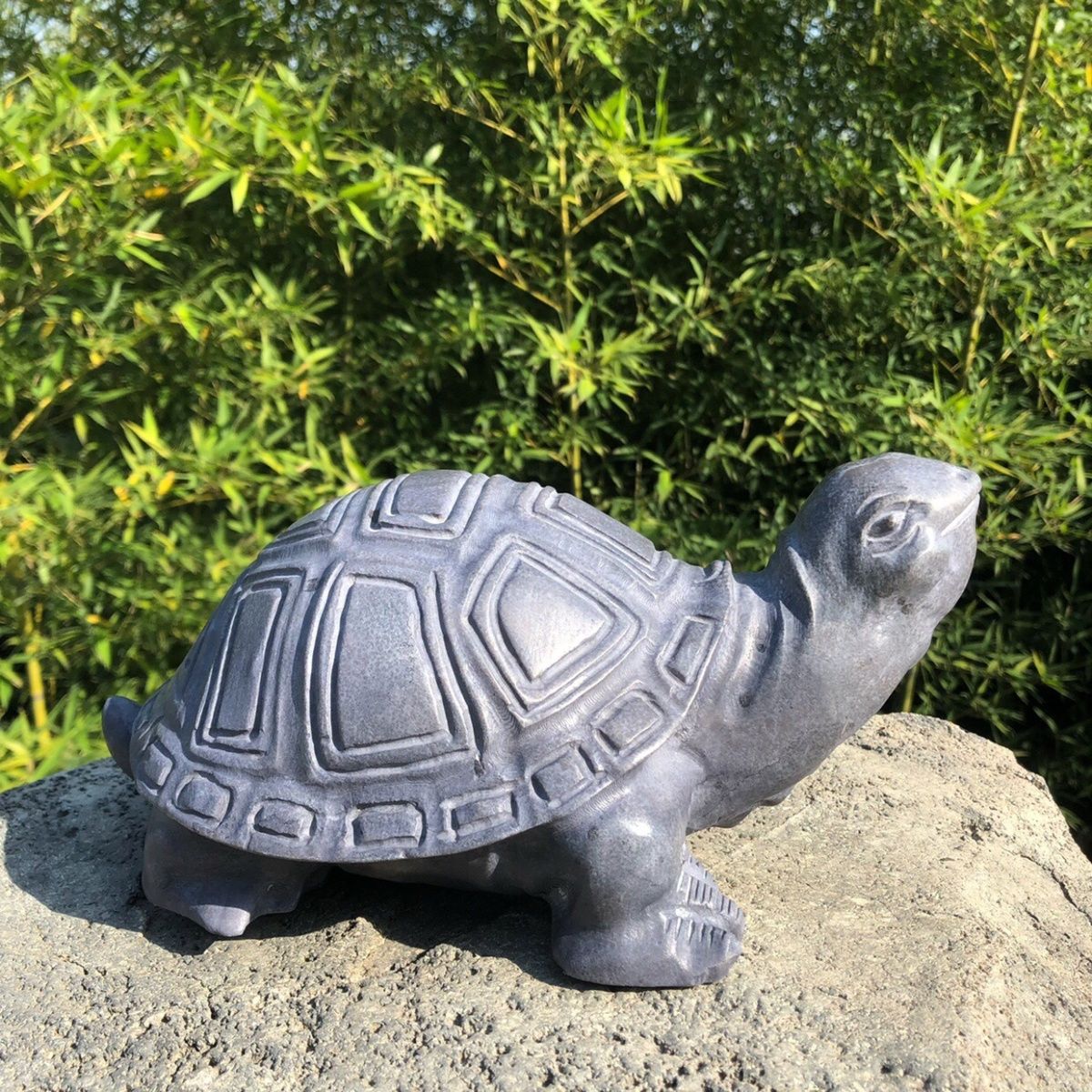 石雕乌龟石头青石乌龟摆件庭院鱼缸鱼池造景装饰石头龟长寿龟茶道