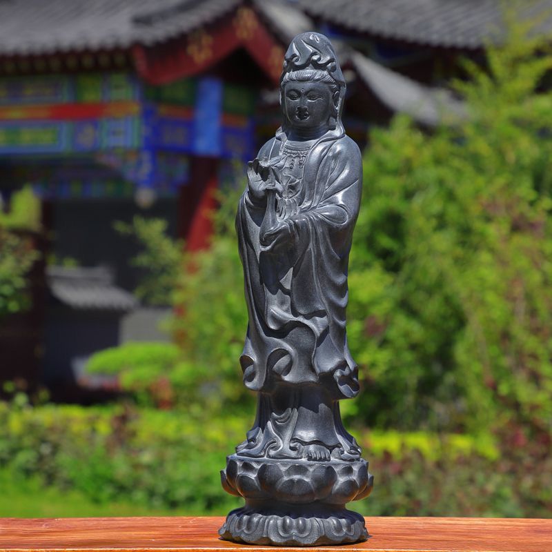 青石雕刻观音雕塑禅意中式玄关手工孙悟空齐天大圣家居摆件