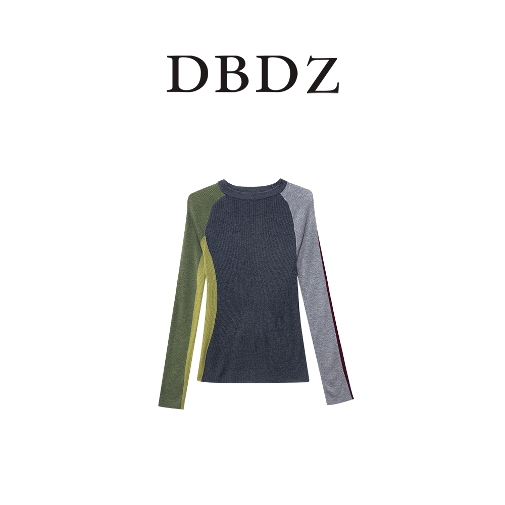 【撞色毛衣】韩系撞色长袖修身显瘦打底毛衣7209