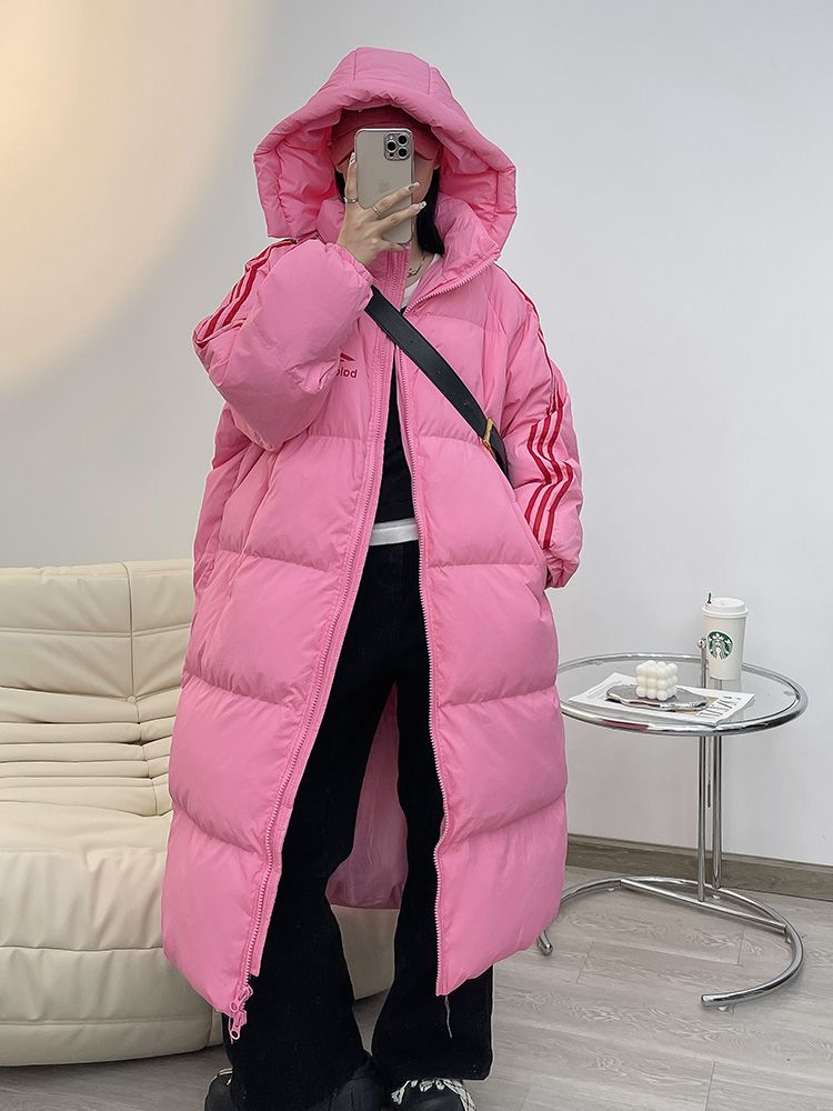 艾菜依长款羽绒服女2023年冬季韩版加厚过膝到脚踝宽松大码情侣外