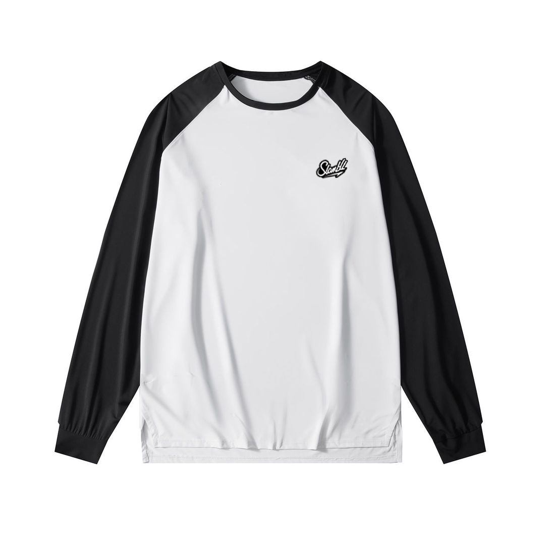 美式休闲篮球长袖投篮服插肩袖T恤夏季新款宽松训练跑步健身上衣