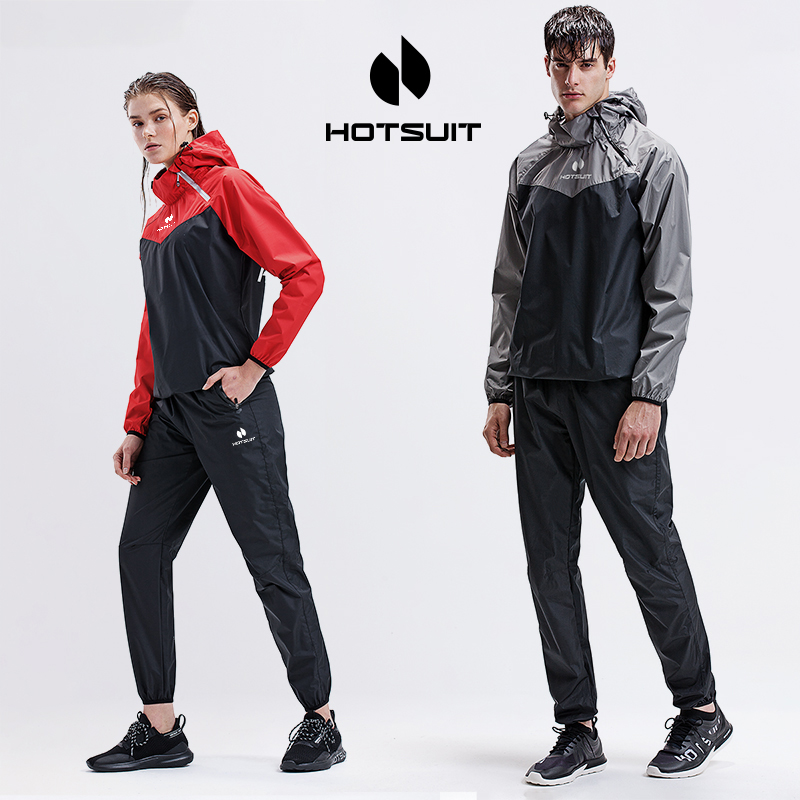 HOTSUIT/后秀运动套装暴汗服情侣跑步健身户外防风长袖连帽 904