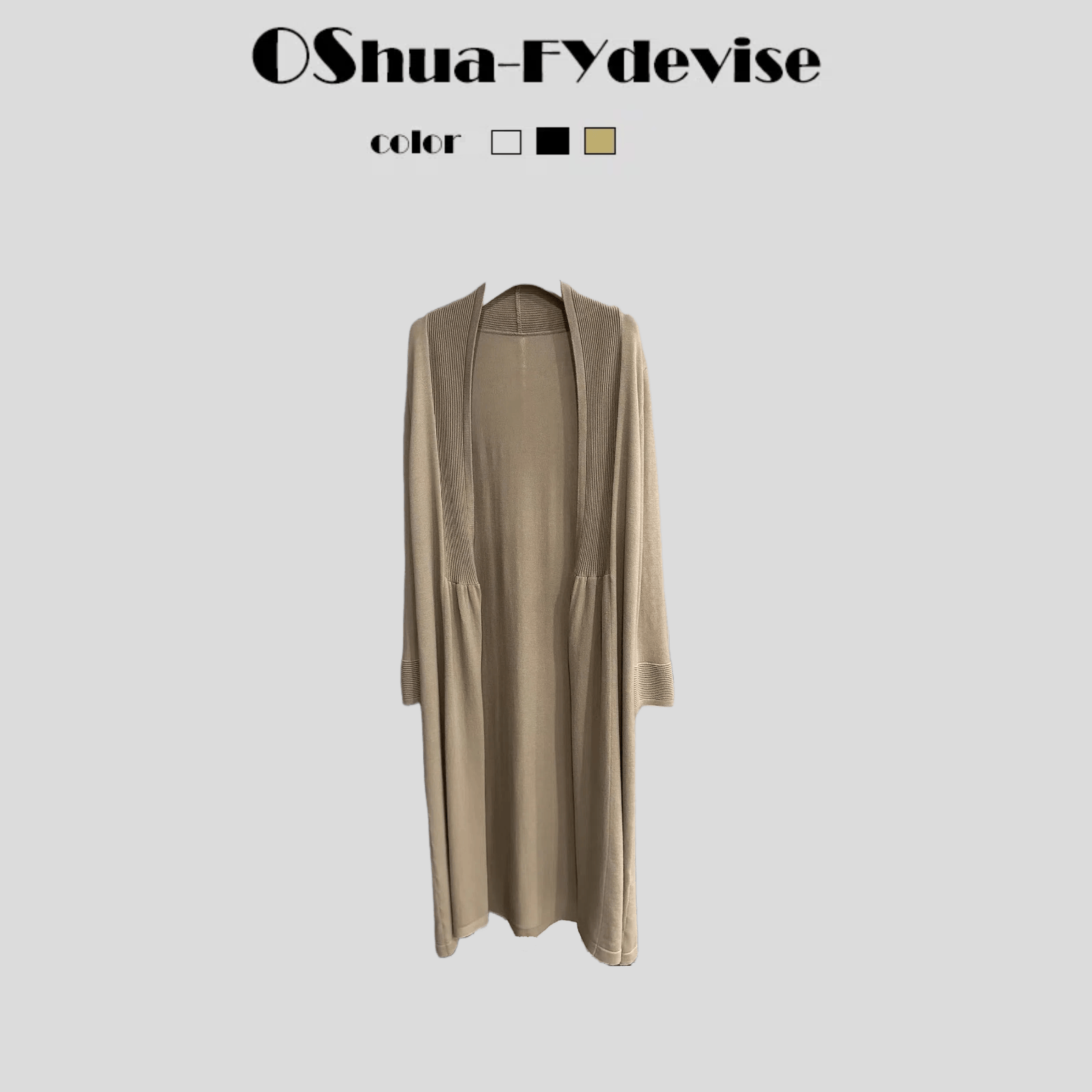 Oshua.FYdevise 定制澳洲美丽诺羊毛时尚针织外套风衣
