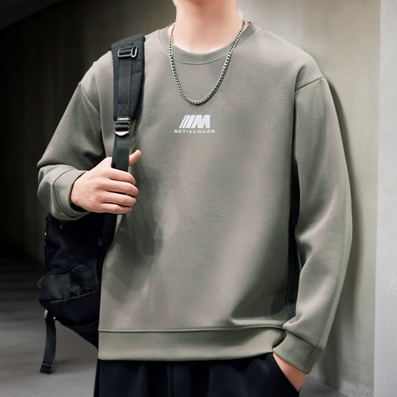 【秋季宽松重磅卫衣】8361男士字母印街头潮流百搭宽松圆领套头卫衣