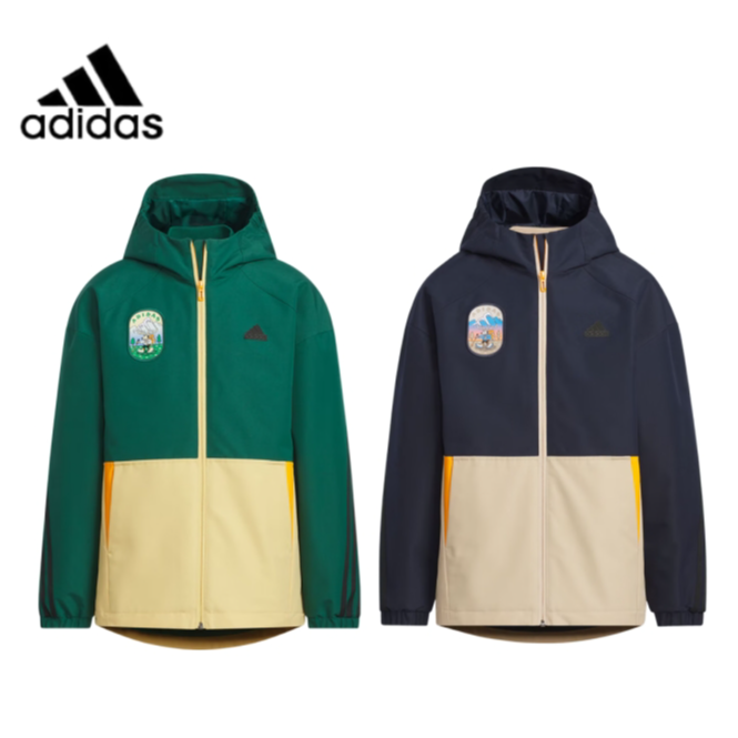 adidas/阿迪达斯【清仓】防泼保暖二合一运动休闲连帽羽绒服JJ5019