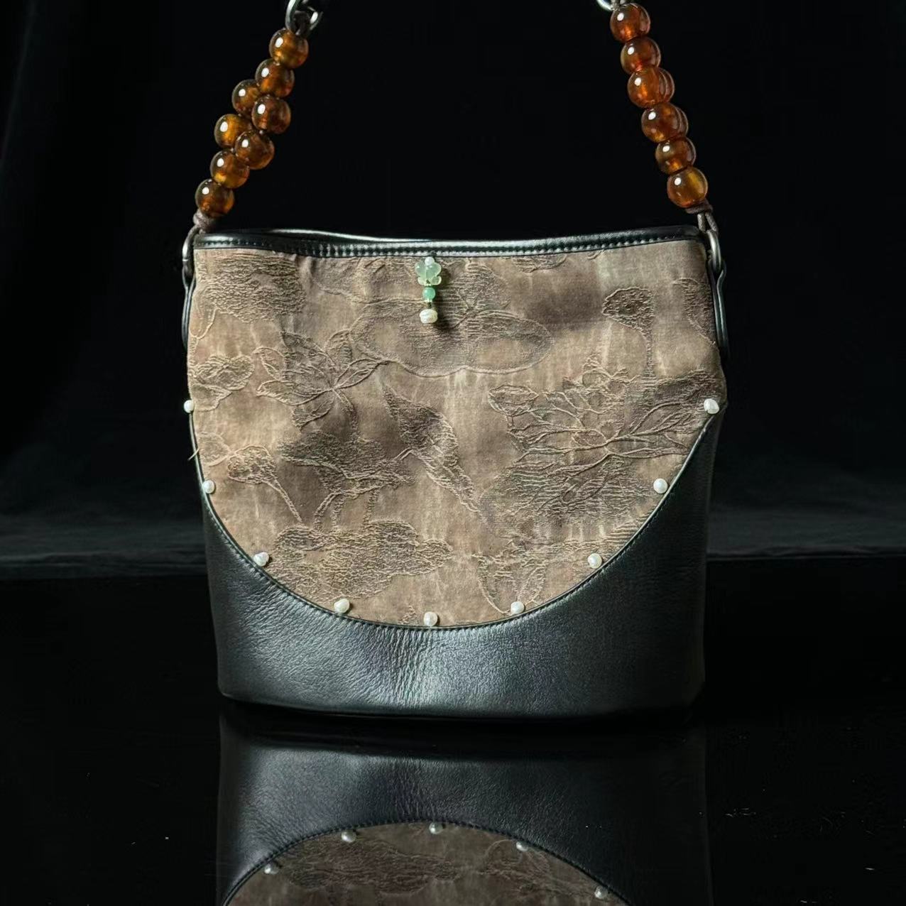 ZT3165[学茶严选]油丝荷花挎包