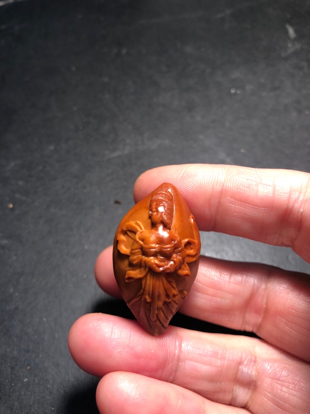 古代仕女图核雕尺寸2.1