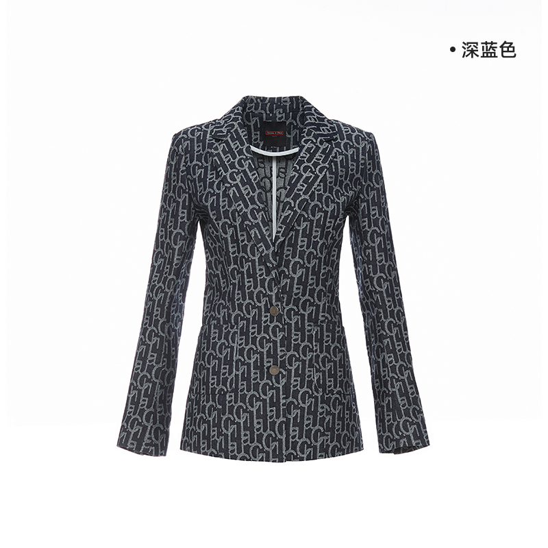 LAURENCE & CHICO时尚设计师Laulau hi牛仔提花西装20SSC3001