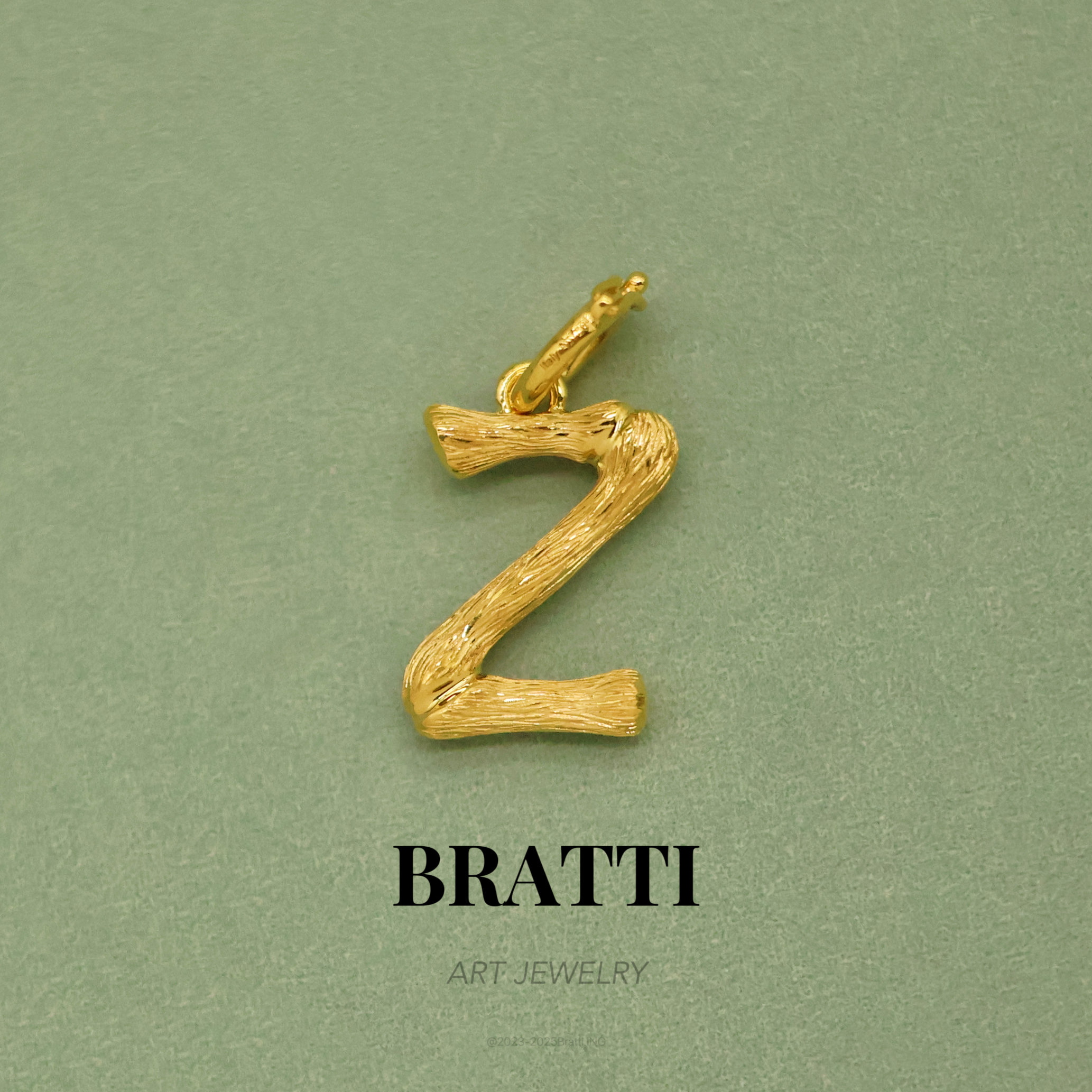 Bratti珠宝18K金万能扣吊坠（字母Z）