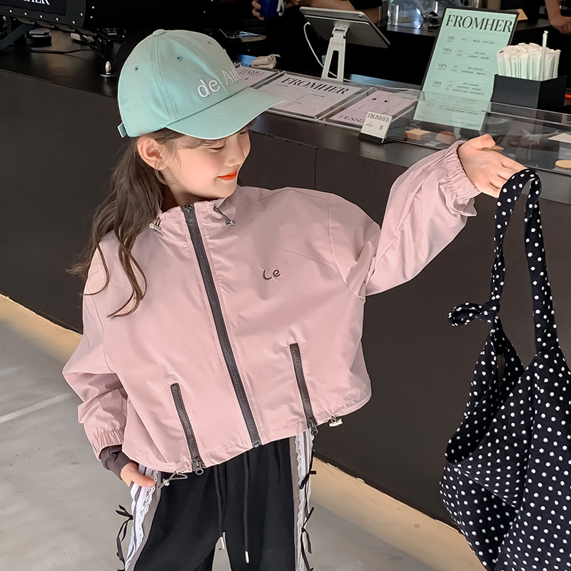 女童外套秋装2024新款洋气儿童春秋款童装夹克秋季炸街上衣8708