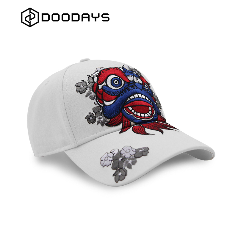 doodays国潮醒狮大图案刺绣棒球帽