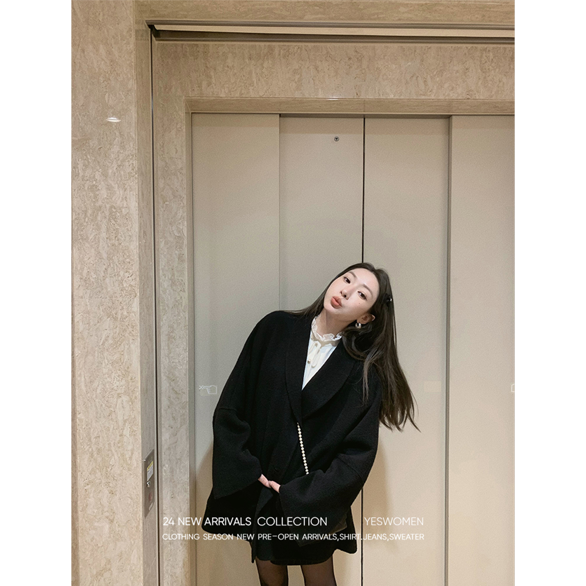 【7.31】米兰达系列·純咩毛青果领大衣 官搭裙&毛衣XY00411A4073