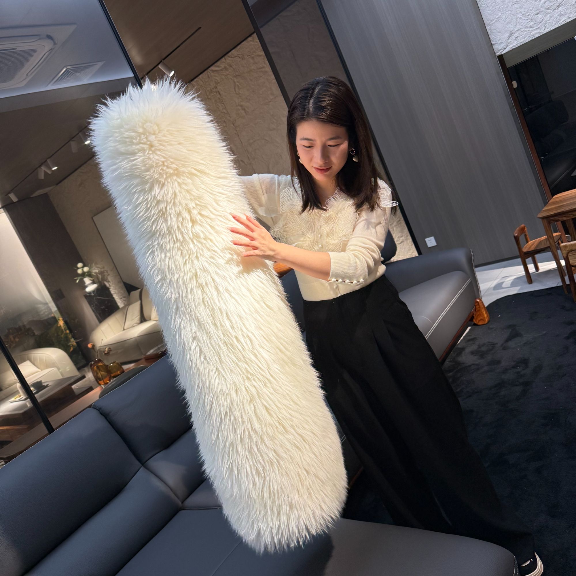 澳洲整张羊皮沙发垫坐垫椅子垫飘窗垫真皮毛一体客厅卧室床边地毯