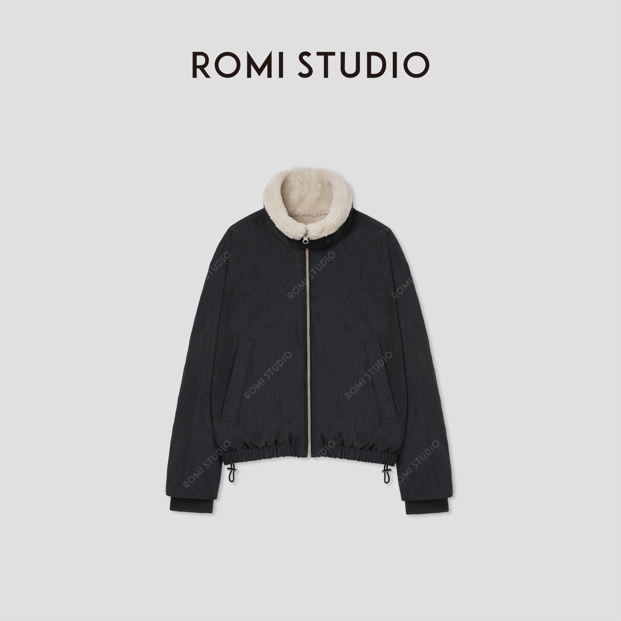 ROMI STUDIO“率性自我”90白鹅绒双面穿毛领夹克羽绒服RW24WWD0684