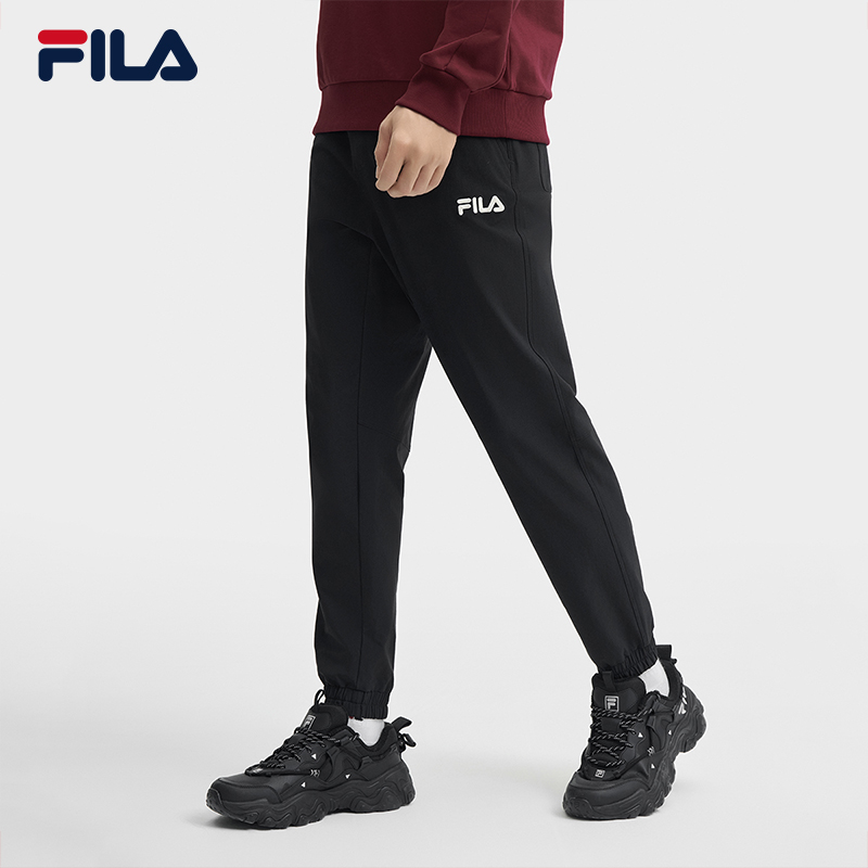 Fila/斐乐【加厚保暖】高级感保暖冬男梭织运动休闲长裤F11M449804F