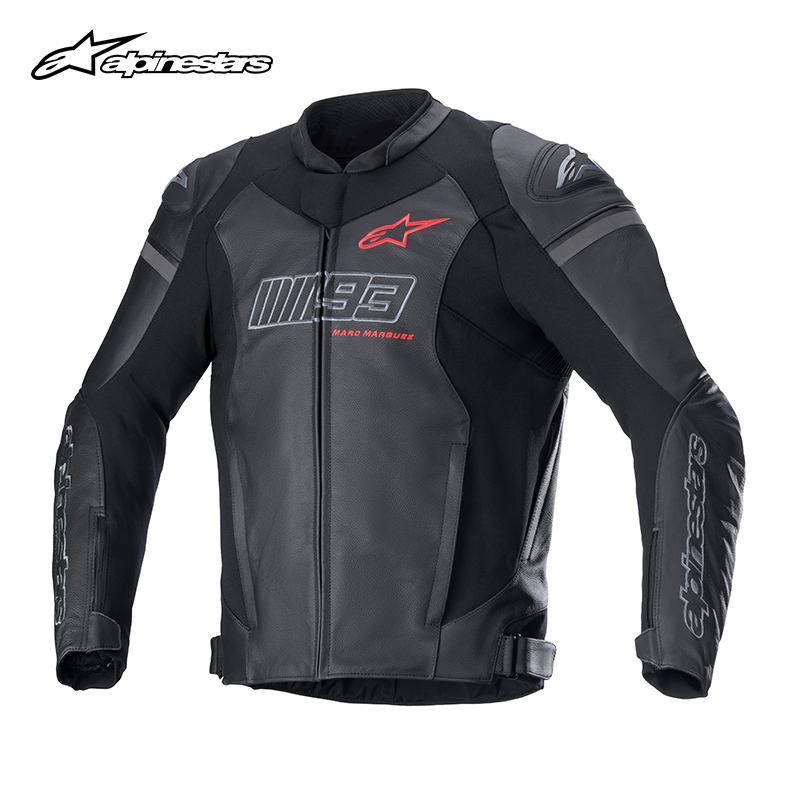 a星alpinestars骑行皮夹克MM93马奎斯联名保暖牛皮骑行皮衣