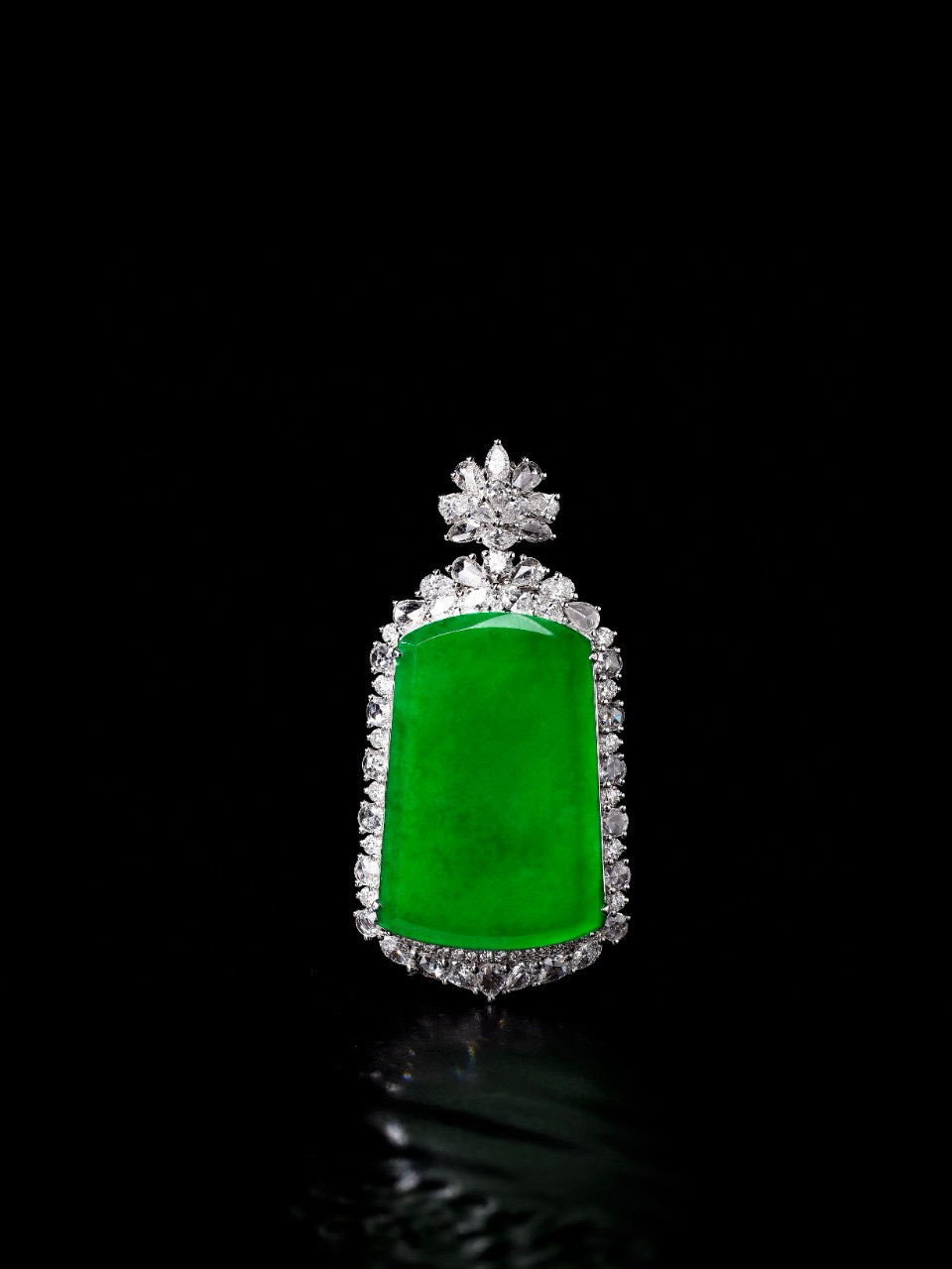 18K镶钻平安无事牌