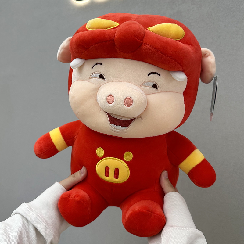 正版ggbond猪猪侠玩具毛绒玩具公仔抱枕玩偶可爱猪猪侠玩具3-6岁