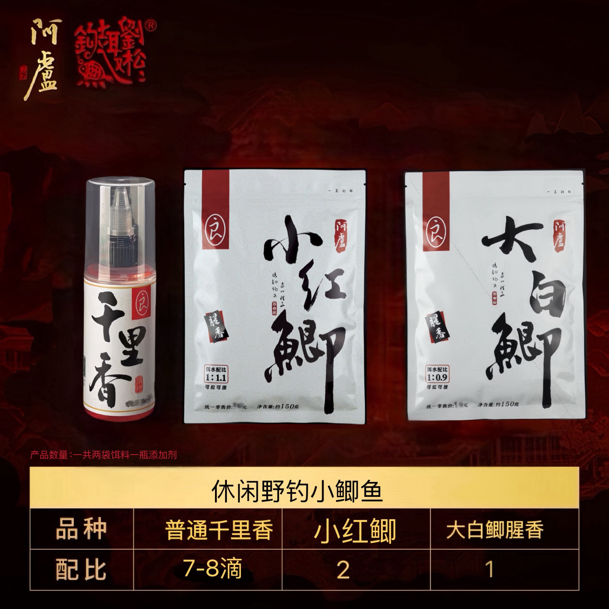 阿卢钓鱼千里香休闲野钓小鲫鱼大白鲫腥香小红鲫可搓野钓饵料