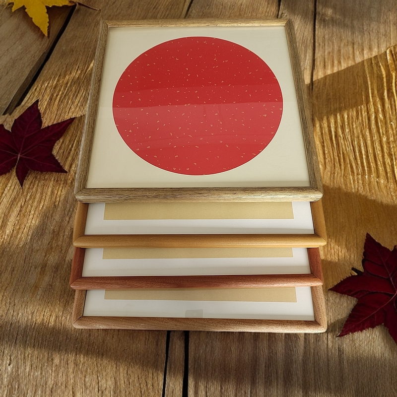 45*90原木本色榫卯实木画框长方形木质相框-送有机玻璃-送卡纸