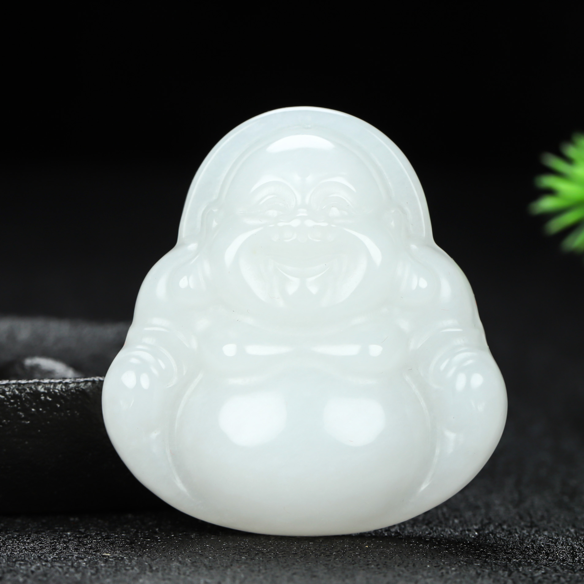 【正品保真】天然金丝玉佛公吊坠大佛女款双面佛佛公吊坠大肚佛玉坠