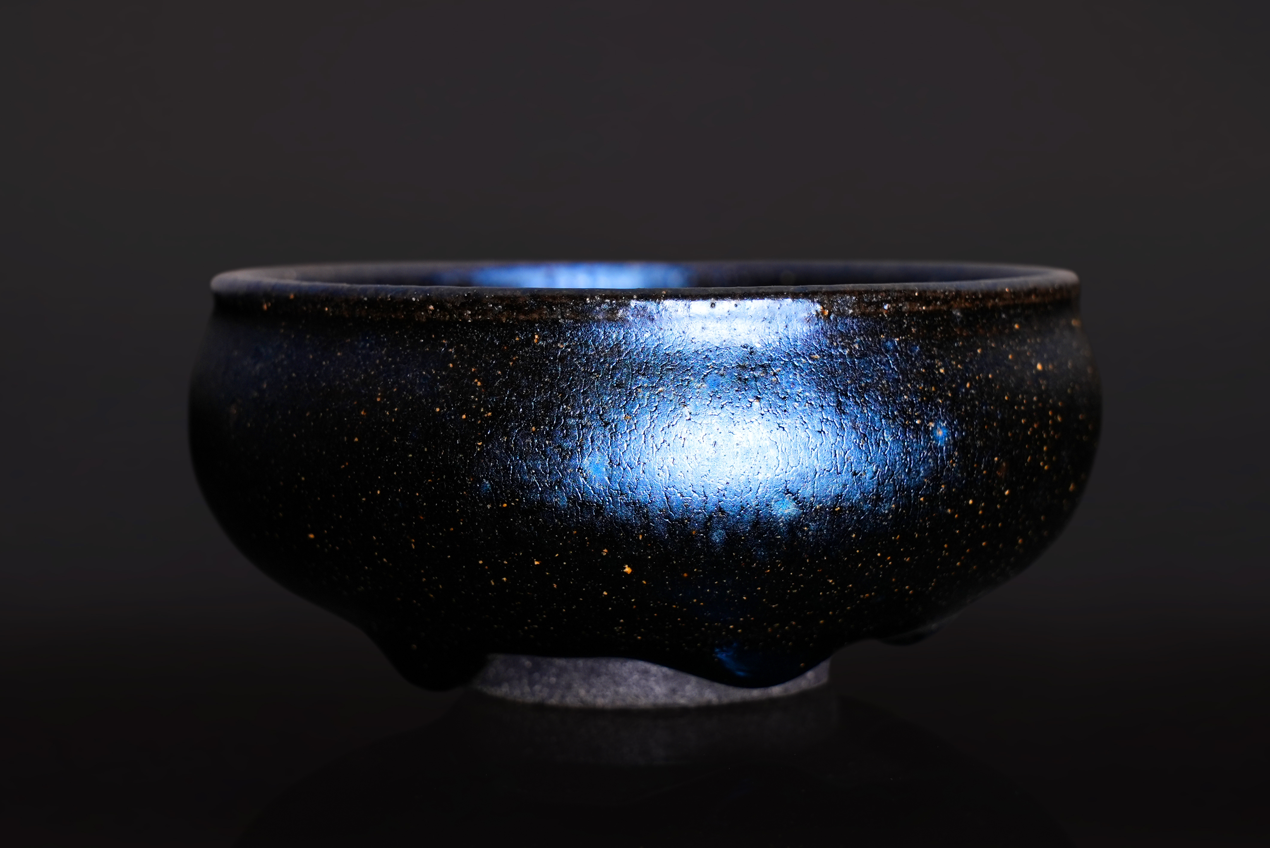 供御女匠谢士梅龙窑柴烧香炉蓝曜（已结缘共赏）