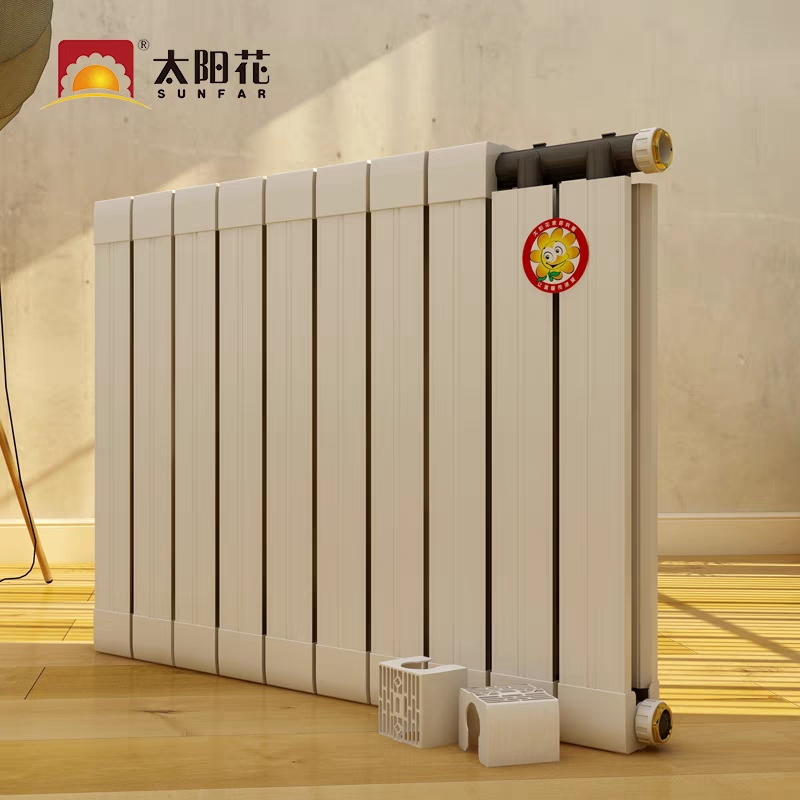 太阳花碳塑铝合金暖气片耐腐蚀集中供暖双水道