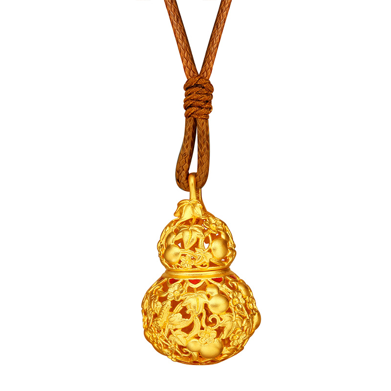 【传承】（未开价）GH0600648福韵·宫廷福禄万代古法黄金吊坠