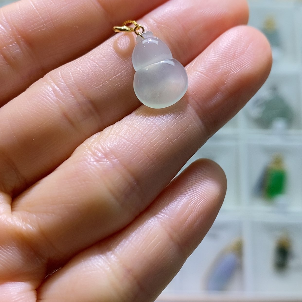 【闪购商品】翡翠挂件18K金镶嵌