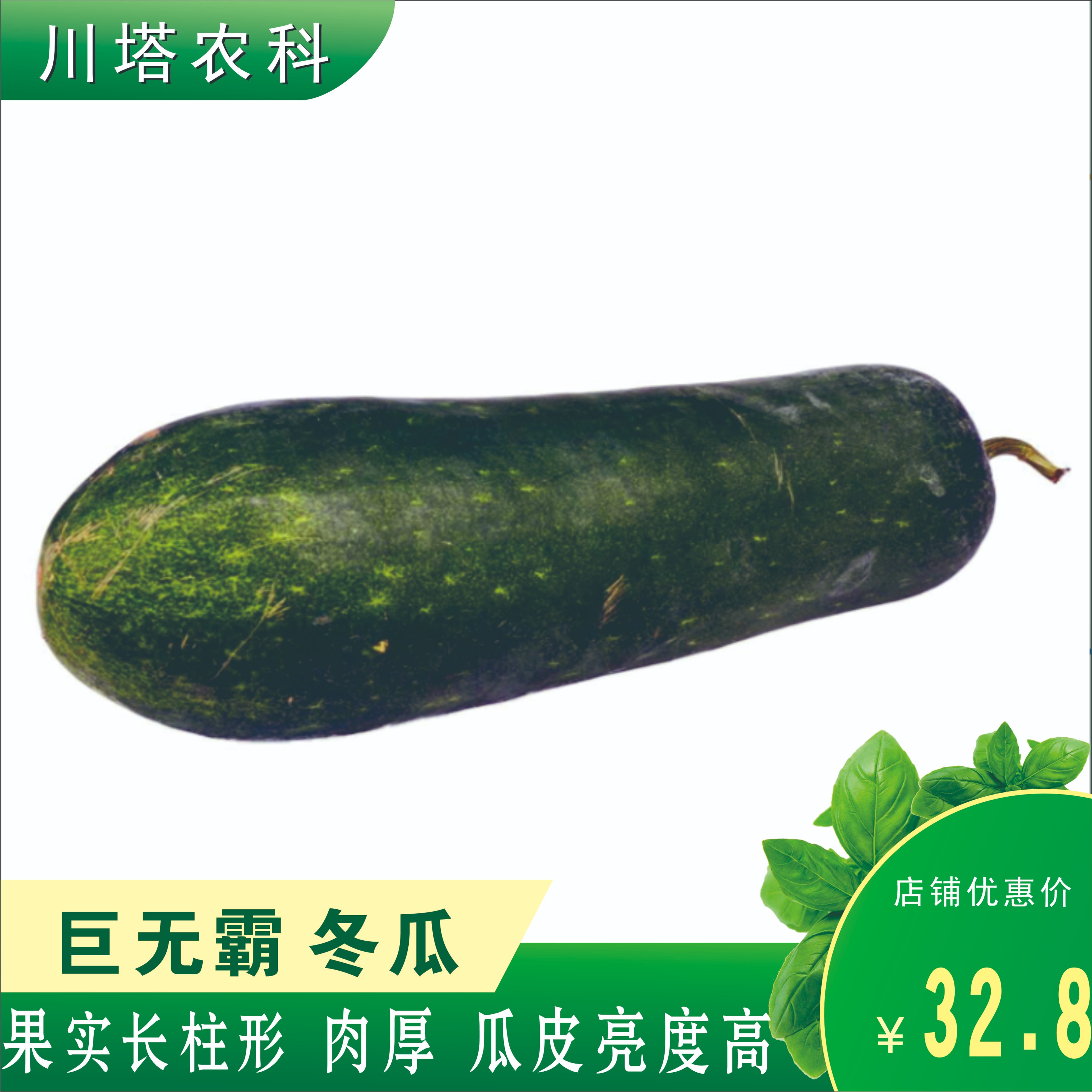 川塔巨无霸冬瓜种子 肉厚 心小 瓜皮亮度高 单瓜可达70斤 个大