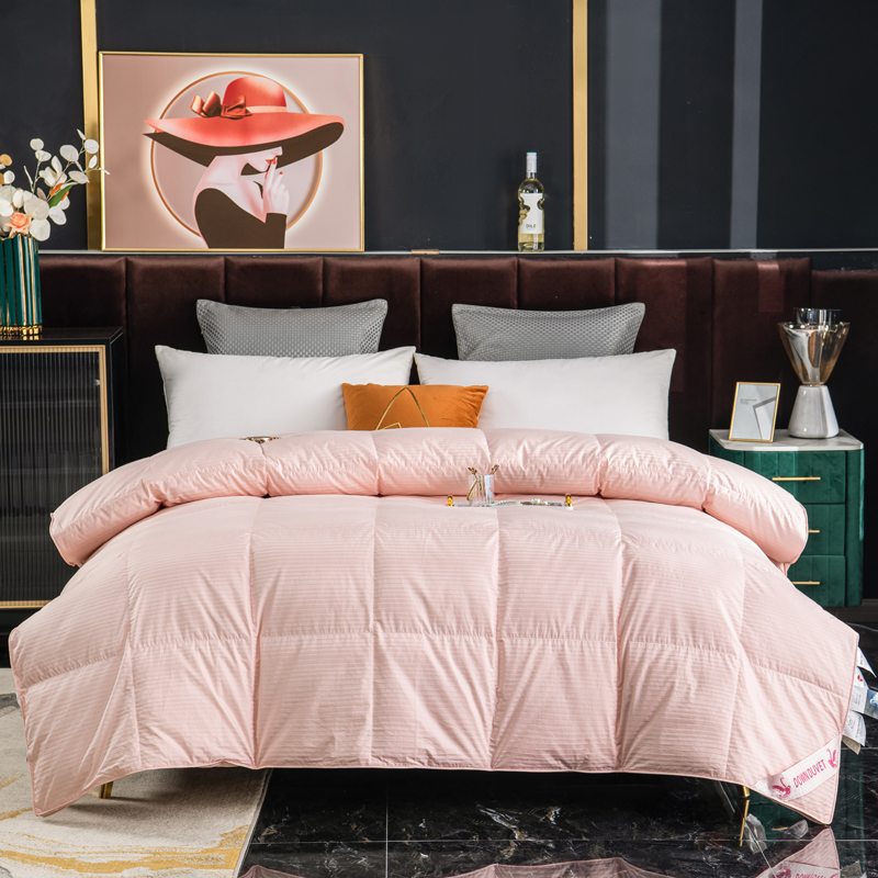 [高端全棉95%白鹅绒]加厚羽绒被秋冬被羽绒被酒店同款亲肤超柔