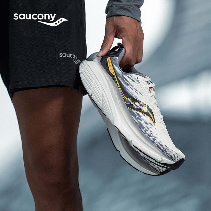 Saucony索康尼新款透气GUIDE 17向导17稳定支撑情侣缓震跑步鞋