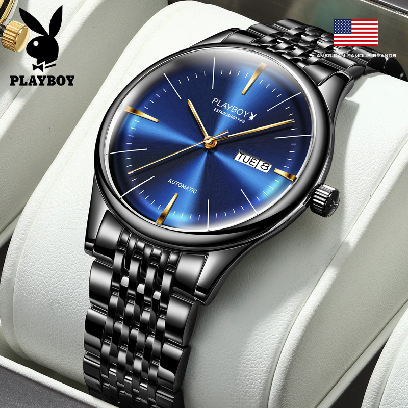 花花公子正品牌男士手表机械表全自动高档经典简约高级感防水男表